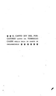 Cover of: Il canto XIV del Purgatorio
