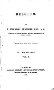 Cover of: Belgium. by Sir James Emerson Tennent