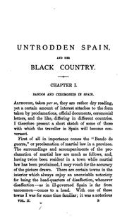 Cover of: Untrodden Spain, and her black country: being sketches of the life and character of the Spaniard of the interior.