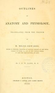 Cover of: Outlines of anatomy and physiology
