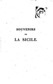 Cover of: Souvenirs de la Sicile