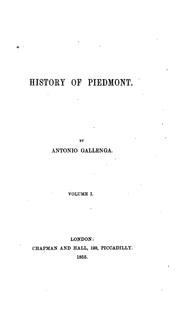 Cover of: History of Piedmont.
