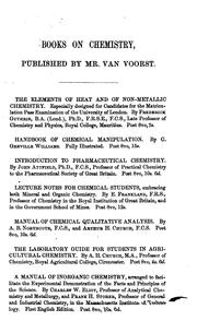 Cover of: The elements of heat and of non-metallic chemistry.: Especially designed for candidates for the matriculation pass examination of the University of London.