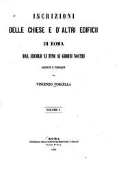 Cover of: Iscrizioni delle chiese e d'altri edificii di Roma dal secolo XI fino ai giorni nostri