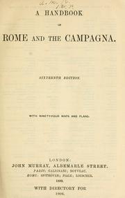 Cover of: A handbook of Rome and the Campagna. by John Murray (Firm)., John Murray (Firm)