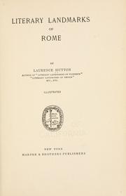 Cover of: Literary landmarks of Rome