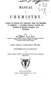 Cover of: Manual of chemistry. by W. Simon