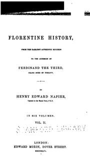 Cover of: Florentine history by Henry Edward Napier