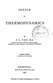 Cover of: Sketch of thermodynamics