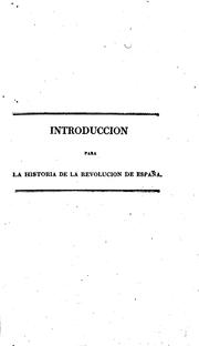 Cover of: Introducción para la historia de la revolución de España