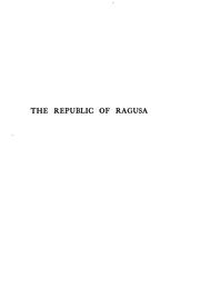 Cover of: The republic of Ragusa by Luigi Villari