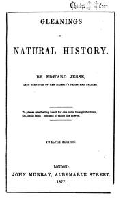 Cover of: Gleanings in natural history by Edward Jesse