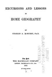 Cover of: Excursions and lessons in home geography