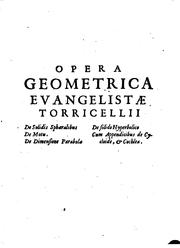Cover of: Opera geometrica by Evangelista Torricelli