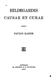 Cover of: Hildegardis Causae et curae