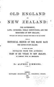 Cover of: Old England and New Zealand | Alfred Simmons