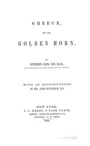 Cover of: Greece and the Golden Horn.