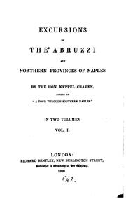 Excursions in the Abruzzi and northern provinces of Naples by Keppel Richard Craven