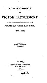 Cover of: Correspondance de Victor Jacquemont avec sa famille et plusieurs de ses amis by Victor Jacquemont