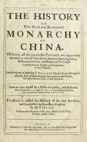 Cover of: The history of that great and renowned monarchy of China. by Alvaro Semedo