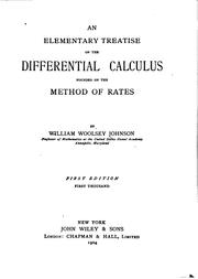 Cover of: An elementary treatise on the differential calculus: founded on the method of rates