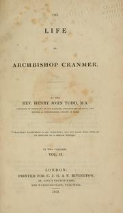 Cover of: The life of Archbishop Cranmer.