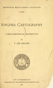 Cover of: Virginia cartography: a bibliographical description