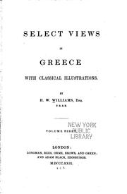 Cover of: Select views in Greece