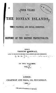 Cover of: Four years in the Ionian Islands. by Orkney, George William Hamilton Fitzmaurice 6th earl
