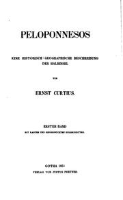 Cover of: Peloponnesos by Ernst Curtius