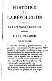 Cover of: Histoire de la révolution qui renversa la République romaine et qui amena l'établissement de l'Empire.