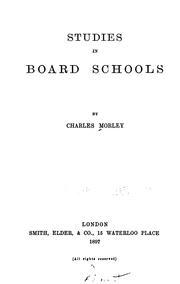 Cover of: Studies in Board schools