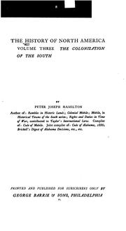 Cover of: The colonization of the South