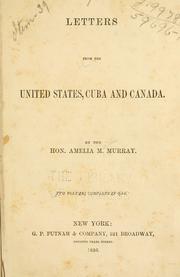 Cover of: Letters from the United States, Cuba and Canada.