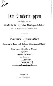 Cover of: Die kindertruppen by Hermann Maas