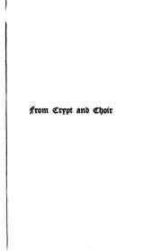 Cover of: From crypt and choir
