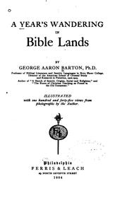 Cover of: A year's wandering in Bible lands