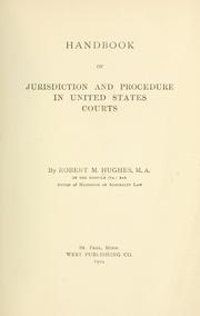 Cover of: Handbook of jurisdiction and procedure in United States courts