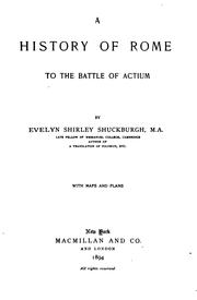 Cover of: A history of Rome to the battle of Actium