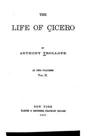 Cover of: The life of Cicero. by Anthony Trollope