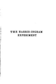 Cover of: The Harris-Ingram experiment