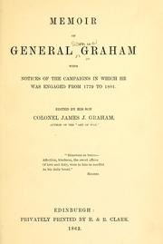 Cover of: Memoir of General Graham by Samuel Graham