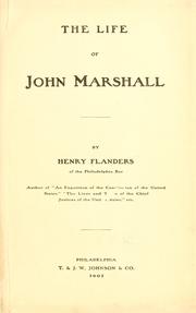 Cover of: The life of John Marshall