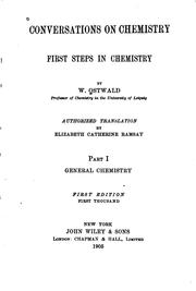 Cover of: Conversations on chemistry: first steps in chemistry