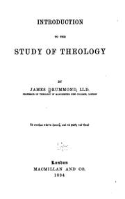 Cover of: Introduction to the study of theology
