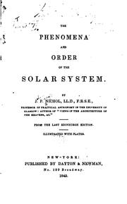Cover of: The phenomena and order of the solar system.