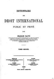 Cover of: Dictionnaire de droit international public et privé