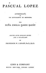 Cover of: Pascual Lopez by Emilia Pardo Bazán