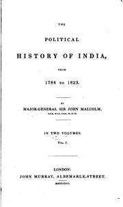 Cover of: The political history of India, from 1784 to 1823.