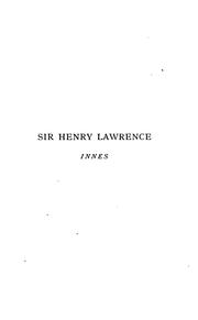 Cover of: Sir Henry Lawrence: the pacificator